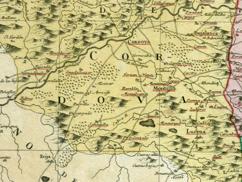 Historia de Valenzuela - Historia de Valenzuela. Mapa 1782