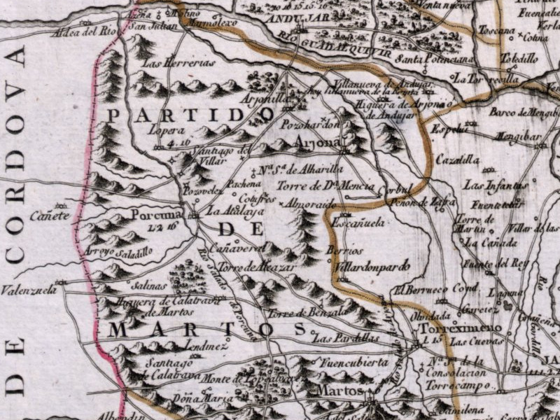 Historia de Valenzuela - Historia de Valenzuela. Mapa 1787