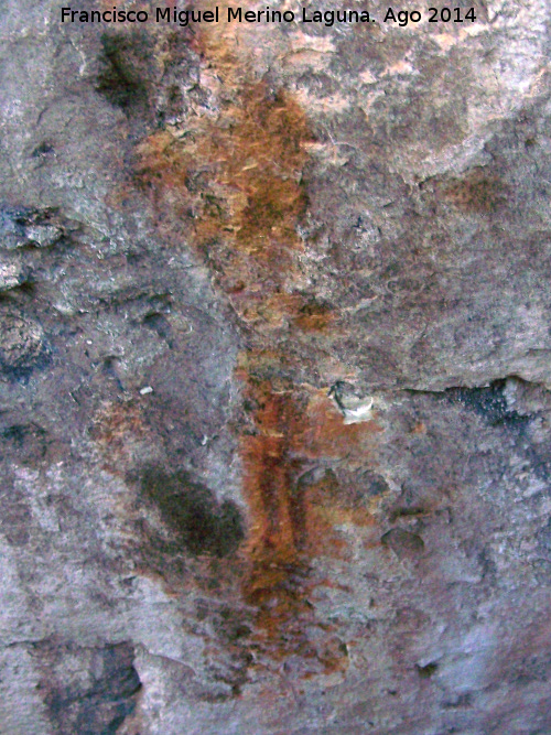 Pinturas rupestres del Pasillo del Zumbel Bajo - Pinturas rupestres del Pasillo del Zumbel Bajo. Panel indito