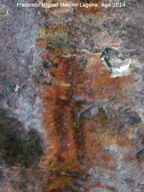 Pinturas rupestres del Pasillo del Zumbel Bajo - Pinturas rupestres del Pasillo del Zumbel Bajo. Antropomorfo indito