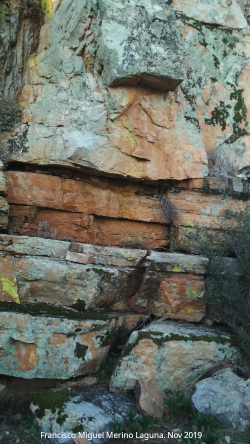 Pinturas rupestres del Arroyo de Martn Prez II - Pinturas rupestres del Arroyo de Martn Prez II. Abrigo
