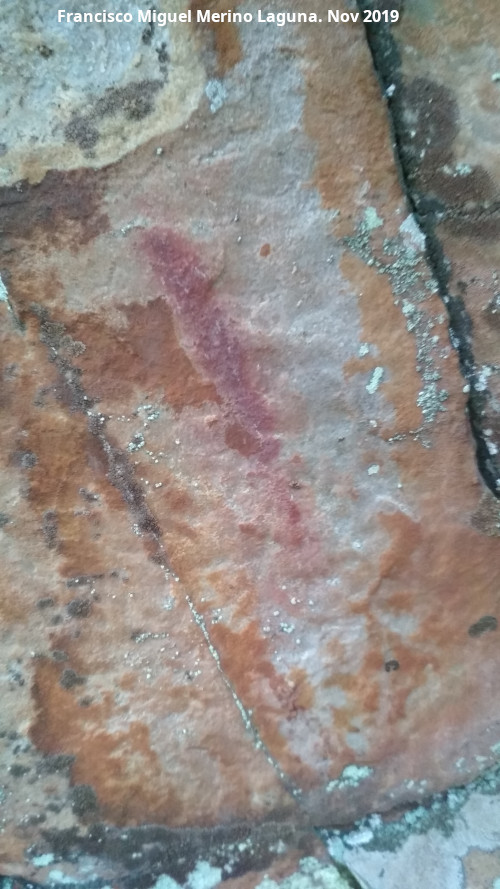 Pinturas rupestres y grabado del Cimbarrillo - Pinturas rupestres y grabado del Cimbarrillo. Barra