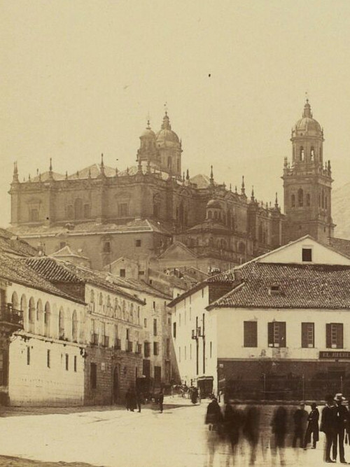 Catedral de Jan - Catedral de Jan. Foto antigua. Desde la Plaza del Mercado