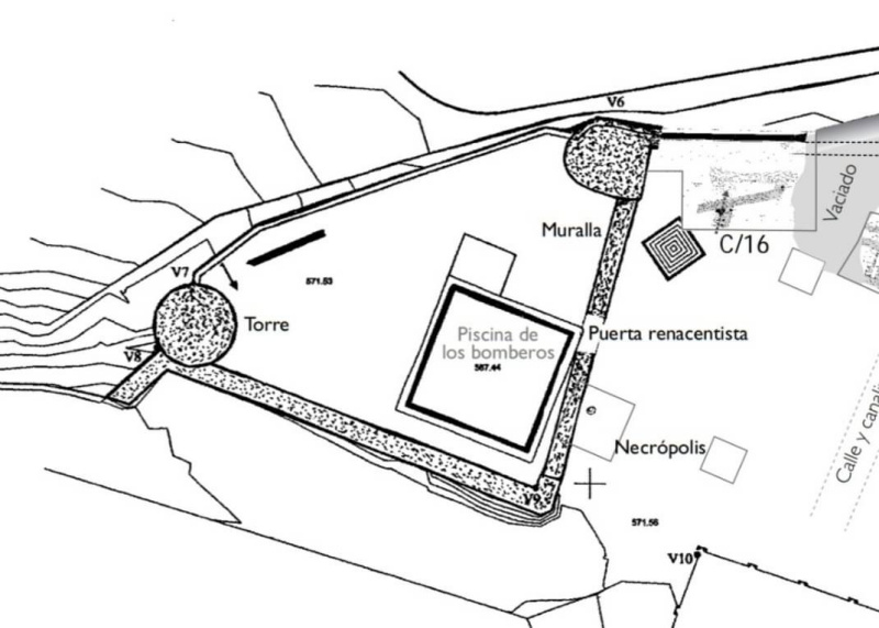 Muralla de Jan. Puerta del Aceituno - Muralla de Jan. Puerta del Aceituno. Plano