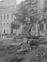 Monumento a Justino Flores. Foto antigua