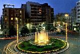 Fuente de la Glorieta de la Carretera Granada. Foto antigua. En la Plaza de la Constitucin