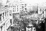 Fuente de la Glorieta de Blas Infante. Procesin de Nuestro Padre Jess Nazareno 1962 en la Plaza de las Palmeras