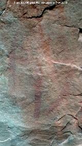 Pinturas rupestres del Collado de la Ginesa. Antropomorfo superior del grupo I