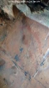 Pinturas rupestres del Collado de la Ginesa. Antropomorfo superior del grupo IV