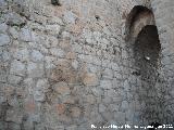 Castillo Nuevo de Santa Catalina. Torre de la Capilla. Huecos de haber habido construcciones adosadas a la muralla