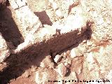 Castillo Nuevo de Santa Catalina. Patio Superior. Trozos de cermica y huesos en la ltima fase de las excavaciones