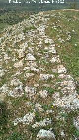 Oppidum de Giribaile. Muralla Norte. Muralla de la Muela