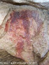 Pinturas rupestres de la Cueva de Ro Fro. Antropomorfo en forma de T