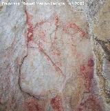 Pinturas rupestres de la Cueva de Ro Fro. Restos de pinturas