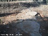 Calzada romana de los Sanjuanes. Losas de piedra