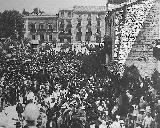 Casa de la Plaza de la Constitucin n 5. Foto antigua. Entierro