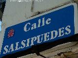 Calle Salsipuedes. Placa