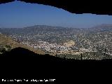 Cueva Oscura. Los Villares visto desde la cueva