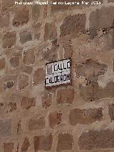 Calle Caldern. Placa