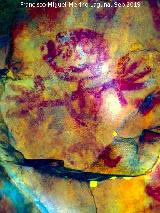 Pinturas rupestres de la Graja de Miranda I. Tratada con Dstretch