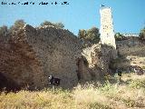 Muralla de Jan. Torren Norte II. Postigo del Carril delante de los restos del Torren Norte II