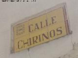 Calle Chirinos. Placa