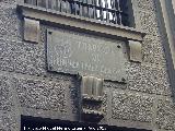 Calle Santa Joaquina de Vedruna. Placa antigua