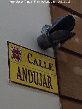 Calle Andjar. Placa