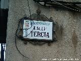 Calle la Tercia. Placa