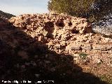 Castillo de Abrehuy. Bastin. Parte interna del muro del suroeste