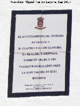 La Torrecilla. Placa