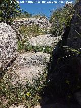 Escalera tallada de Mirabueno. 