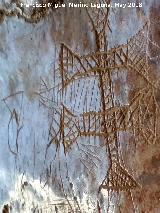 Eremitorio de la Cueva de las Cruces. Grabado antiguo bajo la cruz doble