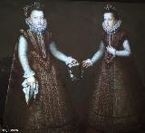 Felipe II. Infantas Isabel Clara Eugenia y Catalina Micaela. Obra de Alonso Snchez Coello. Exposicin temporal en la Catedral de Jan
