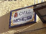 Calle Garca Requena. Placa