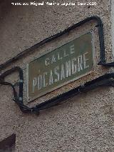 Calle Pocasangre. Placa