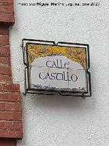 Placa Calle Castillo. Placa