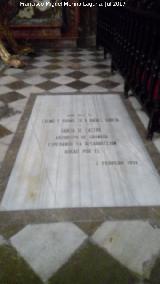 Catedral de Granada. Capilla de la Virgen de las Angustias. Tumba