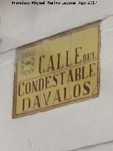 Calle Condestable Dvalos. Placa