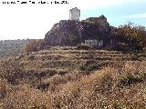 Castillo de Recena. Bancales bajo el castillo