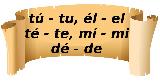 T�, Tu, �l, El, T�, Te, M�, Mi, D� y De