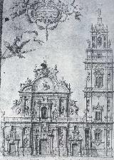 Catedral de Santa Mara. Imafronte - Dibujo de la fachada y la torre de la catedral 1897