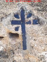 Alc�zar de la Puerta de Sevilla. Cruz en la zona de la Torre del Oro