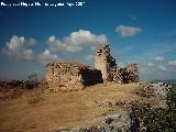 Castillo de Giribaile. Aljibe en primer trmino y al fondo un torren