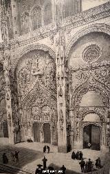 Catedral Nueva. Fachada Principal. Dibujo antiguo