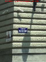 Calle Mayor. Placa