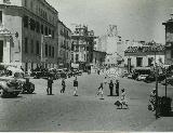 Edificio de Tejidos Gangas. Foto antigua. En construccin 