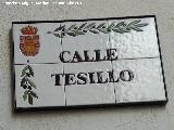 Calle Tesillo. Placa