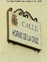 Calle Horno de la Cruz. Placa