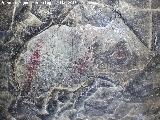 Pinturas rupestres del Covacho de los Herreros. Barra y restos